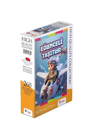 Btoys 260 Parça Puzzle Eğlenceli Taşıtlar 9100