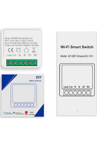 Tuya Destekli Wifili Akıllı Işık Anahtarı Uzaktan Kontrol/16A
