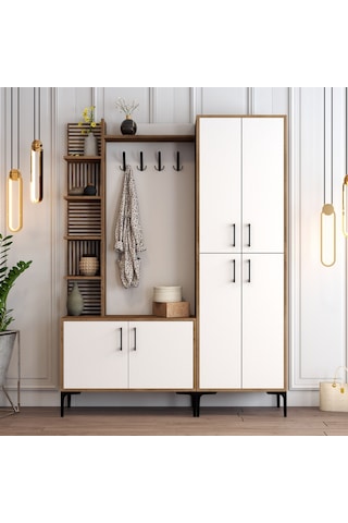 Variant Variant Viyana Da Portmanto Ceviz/Beyaz