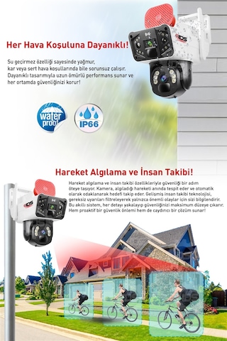 Ids -14mp - Gece Görüşlü - Solar Kamera - Güneş Ejerjili Kamera - 360 - Güvenlik Kamerası