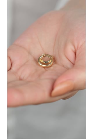 Arpaş 14 Ayar Altın İşlemeli Halka Küpe 966 Gold