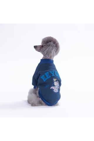 Lacivert Eeyore Creek Köpek Sweatshirt Köpek Sweat Köpek Kıyafeti Kedi Kıyafeti