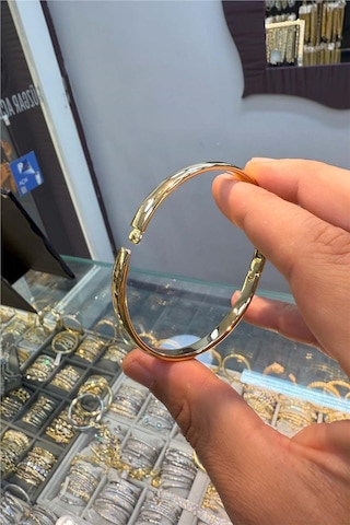 Xuping Bombeli Düz Kelepçe 14k Renk Gold