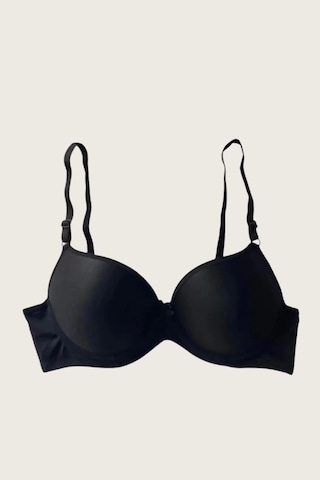 Mikro Kumaş Push Up Dolgulu Balenli Günlük Tek Destekli Sütyen Ten