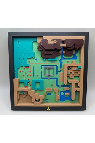 Zelda A Link To The Past Map Baskı Tablo Çerceve