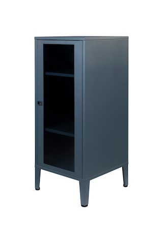 Lande Ziglat Serisi Cam Kapaklı Kilitli Metal Home Office Dolabı Antrasit Gri Ral 7016 450x940x450 Mm Gri-beyaz