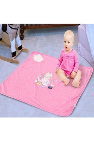 Mixoyuncak Ninni Söyleyen Çocuk Battaniyesi Pembe 90 X 80 Cm Pembe