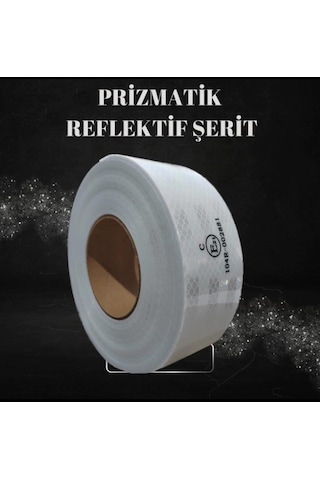 50 Metre 1.kalite Şerit Reflektör Beyaz Tüvtürk Muayene Onaylı