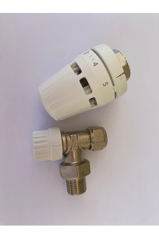 Danfoss 1/2" Köşe Tip Termostatik Radyatör Vana Seti Pex Bağlantı