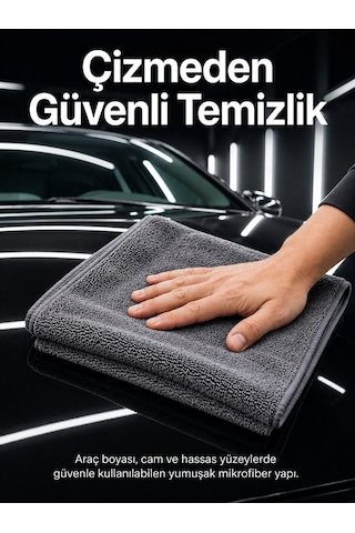 Mikrofiber Araç Temizlik Bezi 50x70 Cm Oto Yıkama Sonrası Kurulam