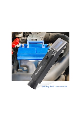 Tenfowee El Tipi Portatif Çelik Kristal Refraktometre - Antifriz Donma Noktası, Ürea Konsantrasyonu, Akü Elektroliti Ve Fren Sıvısı Ölçüm Aracı 2 M