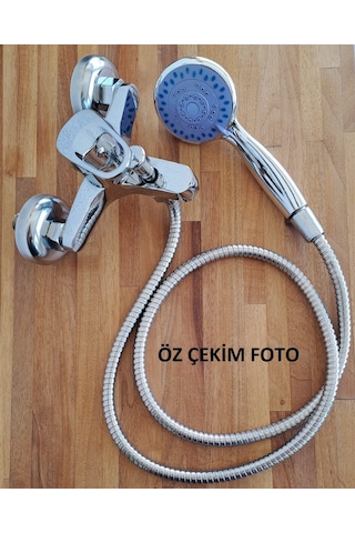 Sıcak Soğuk Mix Banyo Çeşme Hortum Ve Başlık Banyo Duş Bataryası Krom