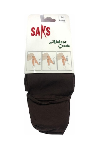 SAKS Abdest Dizaltı Kadın Çorabı K.Ten-Kahve