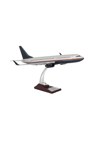 Zekupp Boeing 737-800 1/100 Gümüş Şeritli Model Uçak