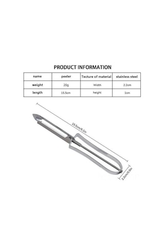 Tenfowee Ev Mutfak İçin Çelik Soğan Patates Kabuklayıcı - Çeşitli Sebzeler Ve Meyveler İçin Kolay Kullanım, Hafif Ve Dayanıklı Diğer