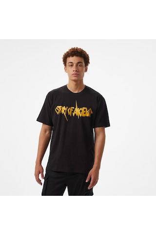 Story Of Angels Storyf Of Angels Rock N Roll Gold Linen Erkek Siyah T-shirt Soa1302 2800282