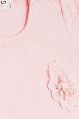 Breeze Kız Bebek Tişört Çiçek Nakışlı 9 Ay-3 Yaş, Pembe-pembe Pembe