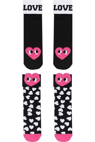 Denokids Mshb&g Love Kız Çocuk 2li Soket Çorap Takım Renkli