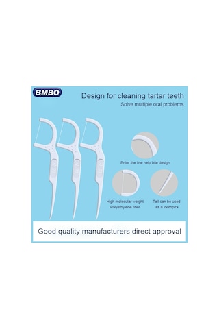 Sones Bmbo Taşınabilir Kutulu Bakım Diş İpi Çubuğu Tek Kullanımlık Diş Bakım Diş İpi Çubuğu 50 / Paket