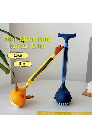 Ruicoo Çocuklar İçin Elektronik Erhu Enstrümanı - Ses Ve Ton Ayarlanabilir - Geyik Deseni - Pil Dahil Değil