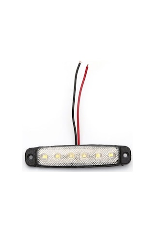 Ahmet Otomotiv 10 Adet Beyaz 6 Ledli Parmak Lamba 12v-24v