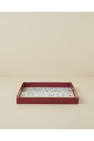 English Home Nostalgic Country Tepsi 35,5x35,5 Cm Bordo