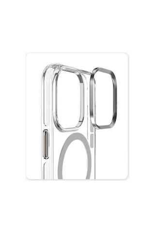 Tedar Joko Apple iPhone Uyumlu 15 Pro Kılıf Crystal Magsafe Kapak - Şeffaf Najmaddin standart
