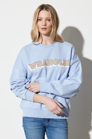 Wrangler Regular Fit Normal Kesim Bisiklet Yaka %100 Pamuk Açık Mavi Kadın Sweatshirt W6R4HAB23 Açık Mavi