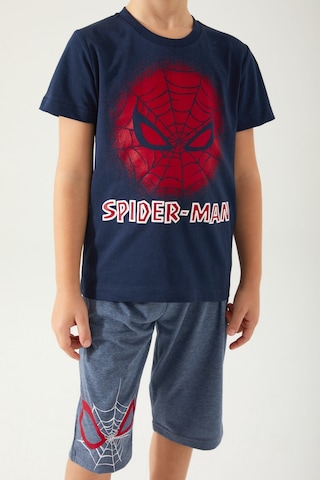 Spiderman Mask Lacivert Erkek Çocuk Kapri Takım Lacivert