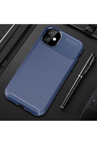 Apple Uyumlu iPhone 11 Kılıf Zore Negro Silikon Kapak Lacivert