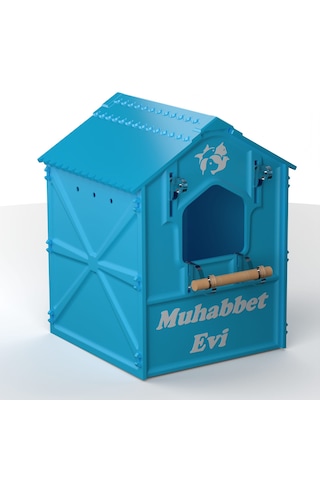 Plastik Kuş Yuvalığı Demonte 15x15x20 Mavi