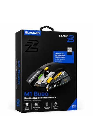 Raynox Blackzıd M1 Bubo Rgb Şarjlı Kablosuz Oyuncu Mouse 010