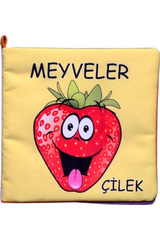 Tox Meyveler Kumaş Sessiz Kitap T049 - Bez Kitap , Eğitici Oyuncak , Yumuşak Ve Hışırtılı