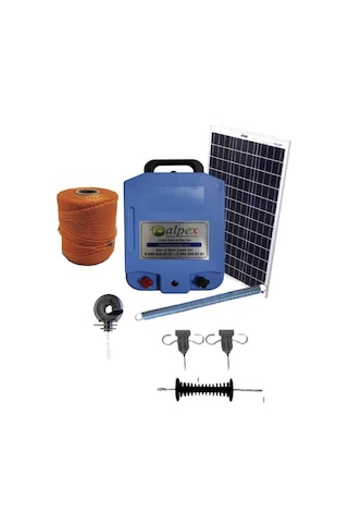 Alpex Elektrikli Çit Cihazı 25000 Volt Aç Kapa Model Tam Set
