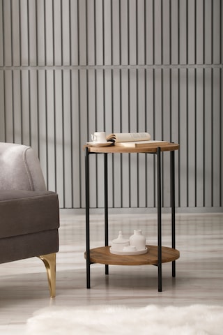 Arpelia Yuvarlak Tablalı İki Katlı Sehpa Q42x60 Cm