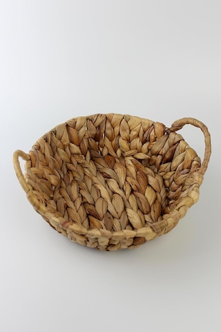 Hasır Rattan Ekmeklik Ekmek Sepeti Yuvarlak 23cm Çok Renkli