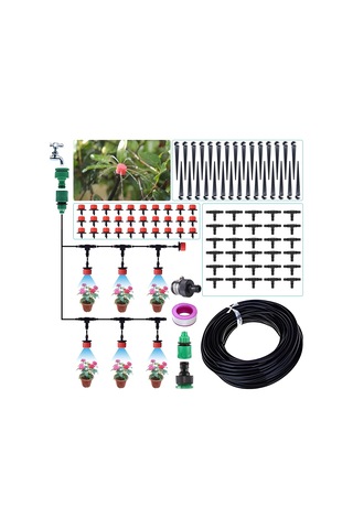 Hallow-bahçe İçin Otomatik Damla Sulama Kitleri 25m/82ft Sera 25m