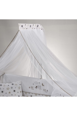 Meltem Kids Kuzu Nakışlı Pamuklu Bebek Uyku Seti 60 x 120 CM Ekru