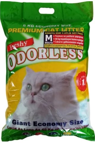 Freshy Odorless 16 Aylık Micro Kristal Kedi Kumu 4 x 15 L