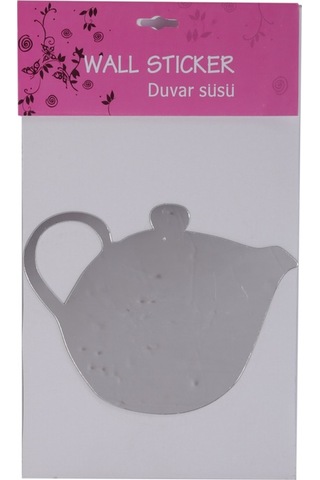 Sıa Aynalı Duvar Süsü (Sticker) Çaydanlık Şekilli