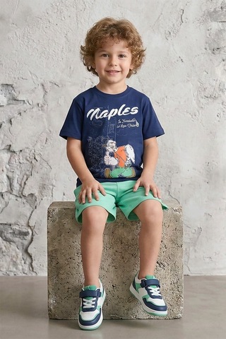 Dmb Kids Erkek Çocuk Penye Şortlu Takım Dmb-7637 İndigo