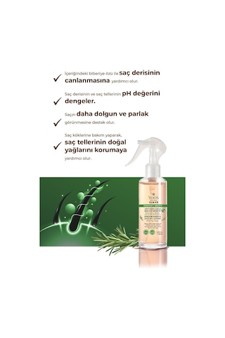 Yoon 2'li Vegan Saç Spreyi & Biberiyeli Saç Bakım Suyu, Keratin & Kolajen İçeren Set