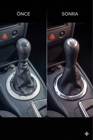 Megane 2 Krom Vites Körüğü Ve Deri Desenli Vites Topuzu Takım