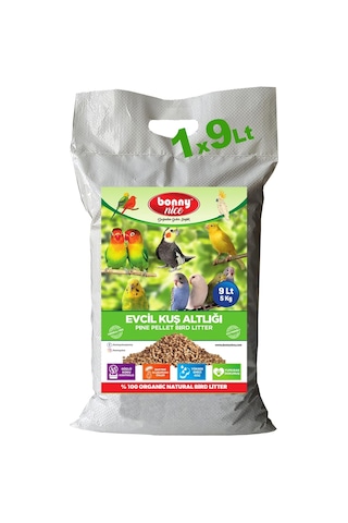 Bonny Nice Kuş Kumu Kanarya Muhabbet Papağan Bülbül İçin Çam Kokulu Kafes Altlığı 5 Kg 9 Lt 1 Adet