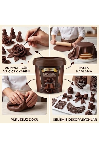 Vizyon Chococoat Çikolatalı Model Hamuru 1 Kg