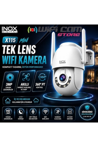 3MP Mini Wifi Güvenlik Kamerası İç Ve Dış Ortam