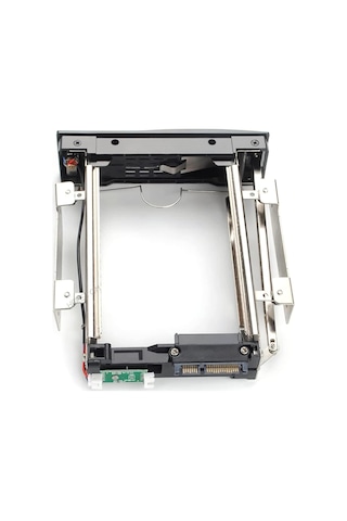 3.5 'ila 5.25 Sabit Sürücü Sıcak Takas Koyu Paslanmaz İç Montaj Braket Adaptörü 3.5 İnç Sata Hdd Çerçeve Kilit Ve Led Siyah Plastik Alüminyum