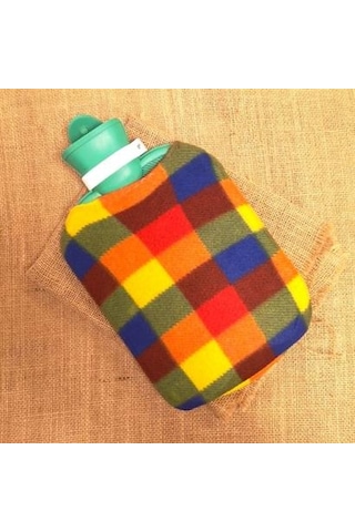 Petinka Kareli Polar Kılıflı Sıcak Su Torbası 2 L