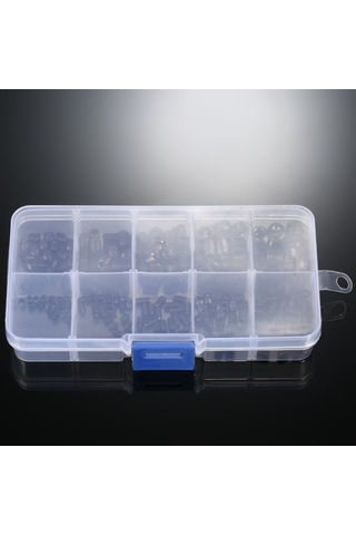 Ximistore9 200 Parça Altıgen Yuvalı Çelik Vidalar Seti - M3, M4, M5, M6, M8 Boyutlarında - Siyah Çinko Kaplama