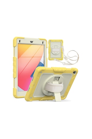 Gld-spt- Newface Apple Uyumlu iPad 5 Air 9.7 Kılıf Strap New Tablet Kapak - Sarı